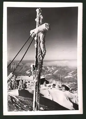 Fotografie Ansicht Bad Reichenhall, Gipfelkreuz auf dem Predigtstuhl