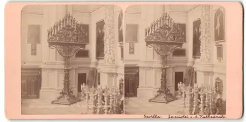 Stereo-Fotografie Ansicht Sevilla, Sakristei in der Kathedrale