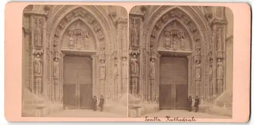 Stereo-Fotografie Ansicht Sevilla, Portal der Kathedrale