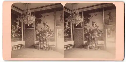 Stereo-Fotografie Ansicht L`Escurial, Palais, Innenansicht