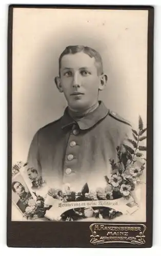 Fotografie H. Ranzenberger, Mainz, Portrait Soldat in Uniform