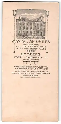 Fotografie Maximilian Kohler, Bamberg, Ansicht Bamberg, Foto-Atelier Promenade Franz-Ludwigstrasse 10