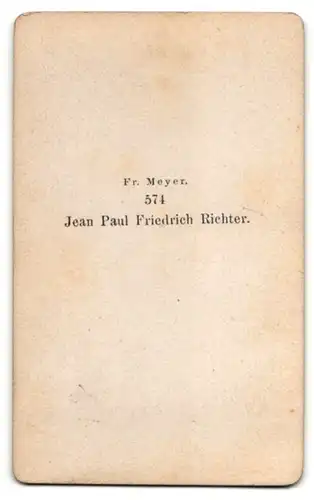 Fotografie Portrait Jean Paul Friedrich Richter nach Fr. Meyer, Nr. 574