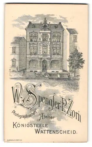 Fotografie Spengler-Zorn, Königsteele, Ansicht Königsteele, Strassenbahn am Foto-Atelier