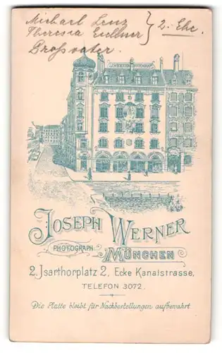 Fotografie Joseph Werner, München, Ansicht München, Geschäftshaus Isartorplatz Ecke Kanalstrasse