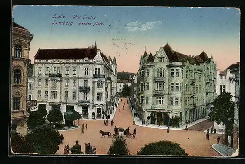 AK Lwów / Lemberg, Fredro-Platz
