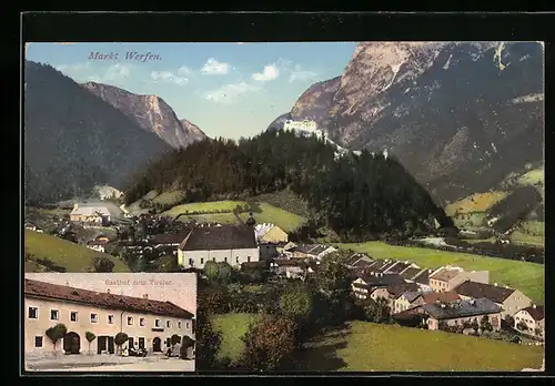 AK Werfen, Ortsansicht, Gasthof zum Tiroler