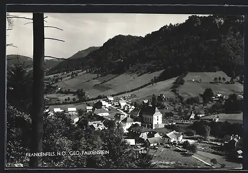 AK Frankenfels, Ortsansicht gegen Falkenstein