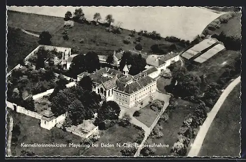 AK Mayerling bei Baden, Karmeliterinnenkloster, Fliegeraufnahme