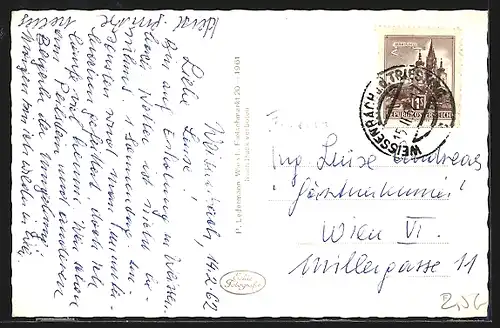 AK Weissenbach a.d. Triesting, Ortsansicht mit Wald