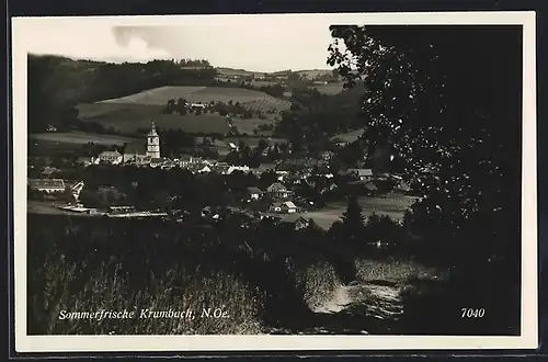 AK Krumbach, Gesamtansicht mit Kirchturm