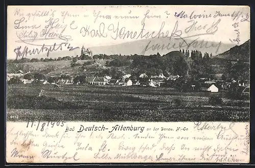 AK Bad Deutsch-Altenburg, Gesamtansicht des Ortes