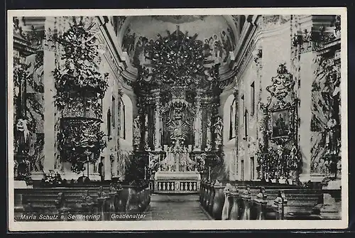 AK Maria Schutz am Semmering, Der Gnadenaltar in der Wallfahrtskirche