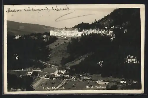AK Semmering, Hotel Stefanie und Hotel Panhans
