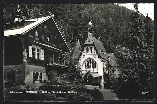 AK Semmering, Pfarrhof und Kircherl