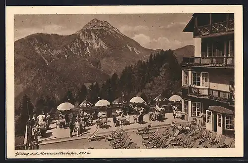 AK Gösing, Hotel Gösing a. d. Mariazellerbahn, Terrasse