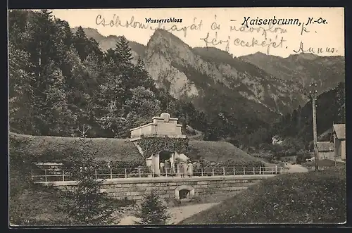 AK Kaiserbrunn, Blick zum Wasserschloss