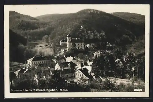 AK Kaltenleutgeben, Ortsansicht mit Kirche