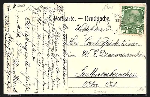 AK Reidling, Ortsansicht mit Kirche