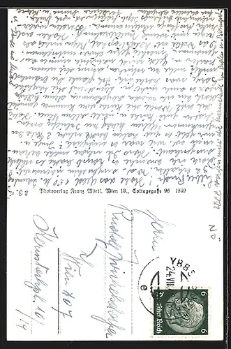 AK Markt Isper, Weg im Ort, Kirchturm