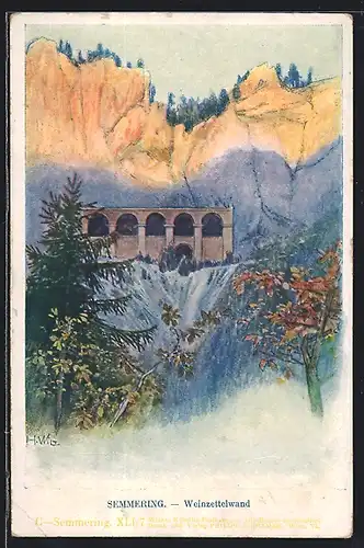 Künstler-AK Philipp + Kramer Nr. XLI /7: Semmering, Weinzettelwand