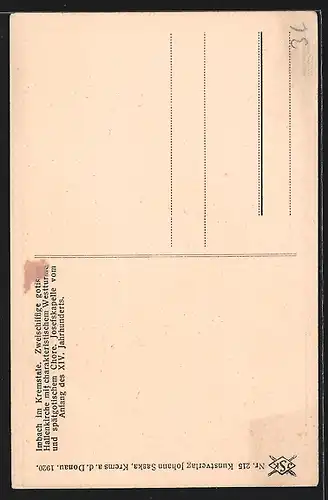 AK Imbach im Kremstal, Zweischiffige gotische Hallenkirche, Josefskapelle