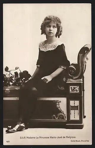 AK Madame La Princesse Marie-José de Belgique
