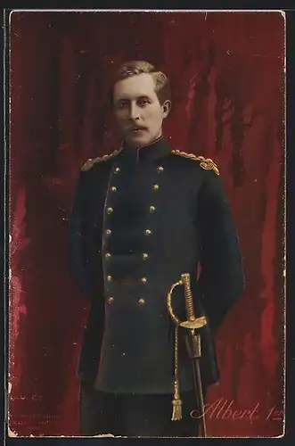 Künstler-AK Albert Ier von Belgien
