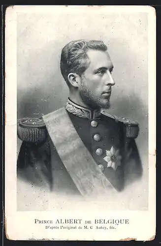 AK Prince Albert de Belgique, Prinz Albert von Belgien in Galauniform