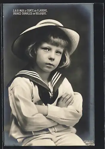 AK Le Comte de Flandre, Prinz Charles von Belgien