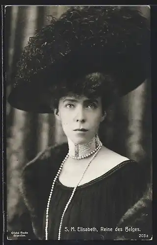 AK S. M. Elisabeth, Reine des Belges