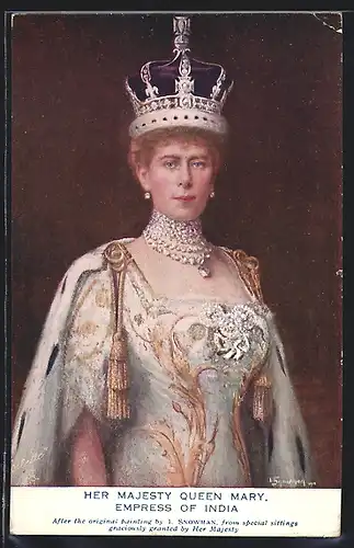 Künstler-AK Her Majesty Queen Mary, Empress of India