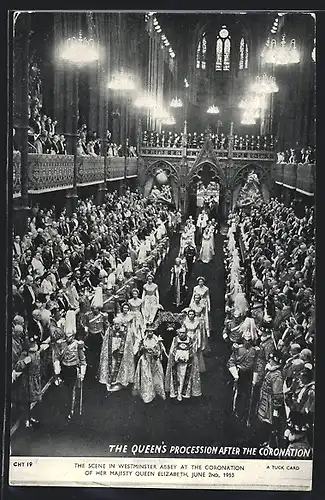 AK The Queen`s Procession after the coronation