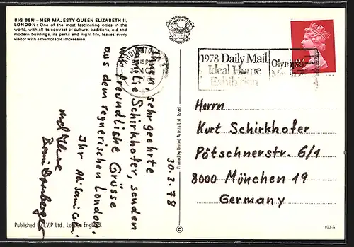 AK London, Her Majesty Queen Elizabeht II., Big Ben