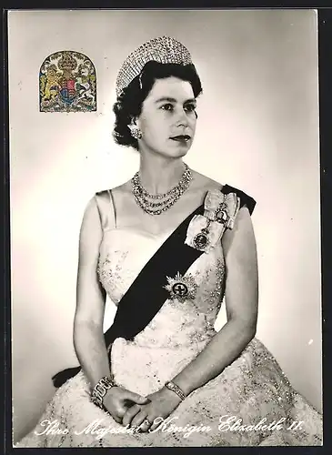 Foto-AK Portrait Königin Elisabeth II. von England