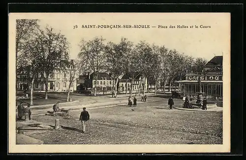 AK St-Pourcain-sur-Sioule, Place des Halles et le Cours