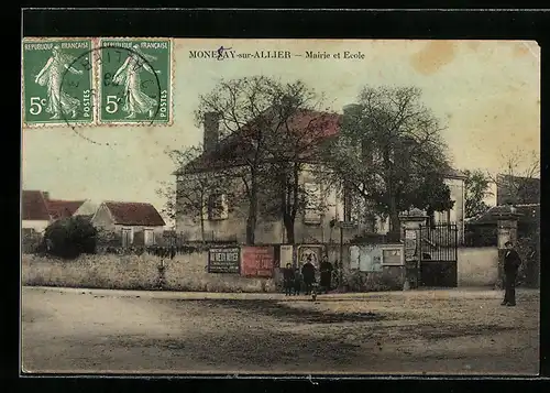 AK Monetay-sur-Allier, Mairie et Ecole