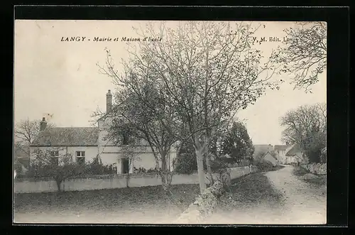 AK Langy, Mairie et Maison d`Ecole