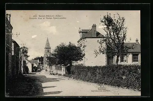 AK Saint-Desire, Grande Rue et Ecoles Communales, L`Eglise