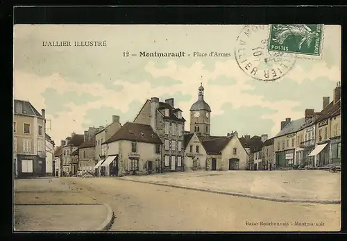 AK Montmarault, l`Eglise, Place d`Armes