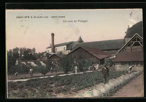 AK Abbaye de N.-D. de Saint-Lieu, Sept-Fons, Un coin du Potager
