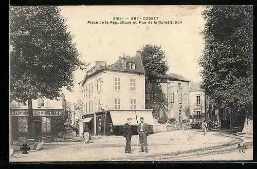 AK Cusset, Place de la Republique et Rue de la Constitution