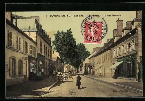 AK Dompierre-sur-Besbre, La Poste et la Gendarmerie