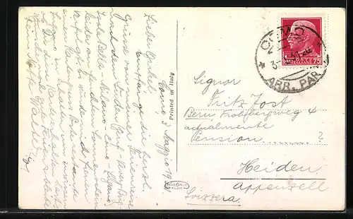 AK Como, Piazza Cavour, Strassenbahn