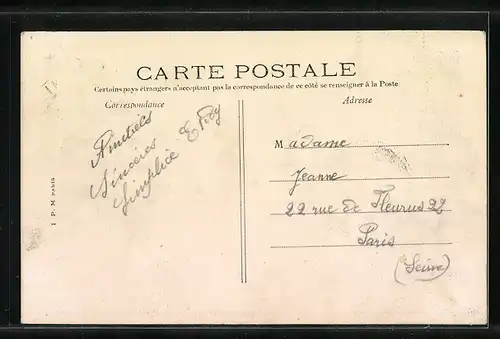 AK Eu, Eglise Saint-Laurent, Strassenbahn unterwegs