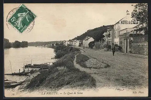 AK La Frette, Le Quai de Seine