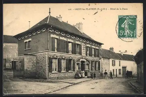 AK Grisy-les-Platres, Hôtel de la Poste