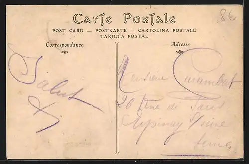 AK Eaubonne, La Mairie et les Ecoles