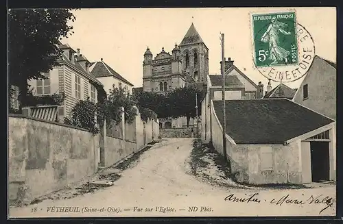 AK Vetheuil, Vue sur l`Eglise