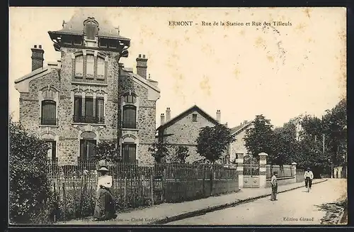 AK Ermont, Rue de la Stationen et Rue des Tilleuls